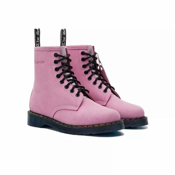 Sepatu Mancow x Hoax Boots Hh Pink Sneakers Formal Kulit Wanita
