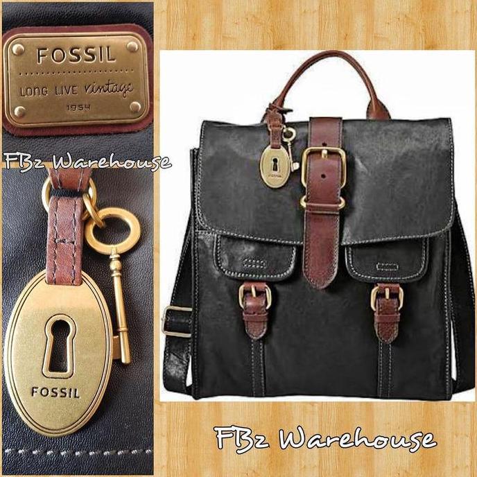 Tas fossil emory navy blue