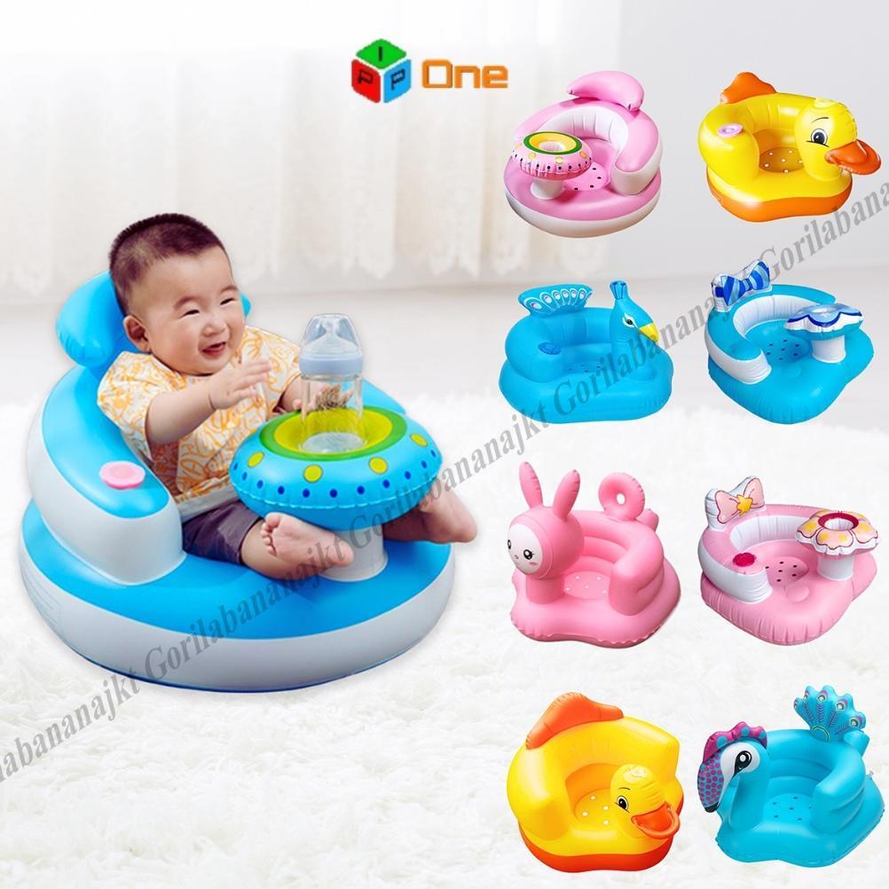 BESTPROMO KURSI POMPA BAYI SOFA TIUP TEMPAT DUDUK BAYI BALON BEBEK MERAK
