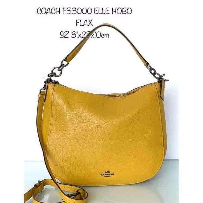 coach elle hobo flax