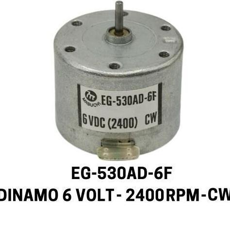 DINAMO TAPE 6V CW EG-530AD-6F 2400RFM AUDIO MOTOR RADIO RECORDER DECK 2P 2 KAKI FOR PROJECT ELEKTRON