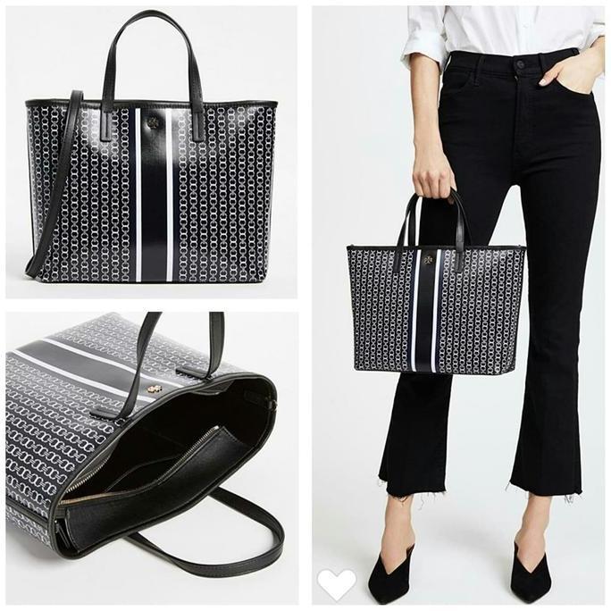 Tory Burch Gemini Limk Small Tote Black