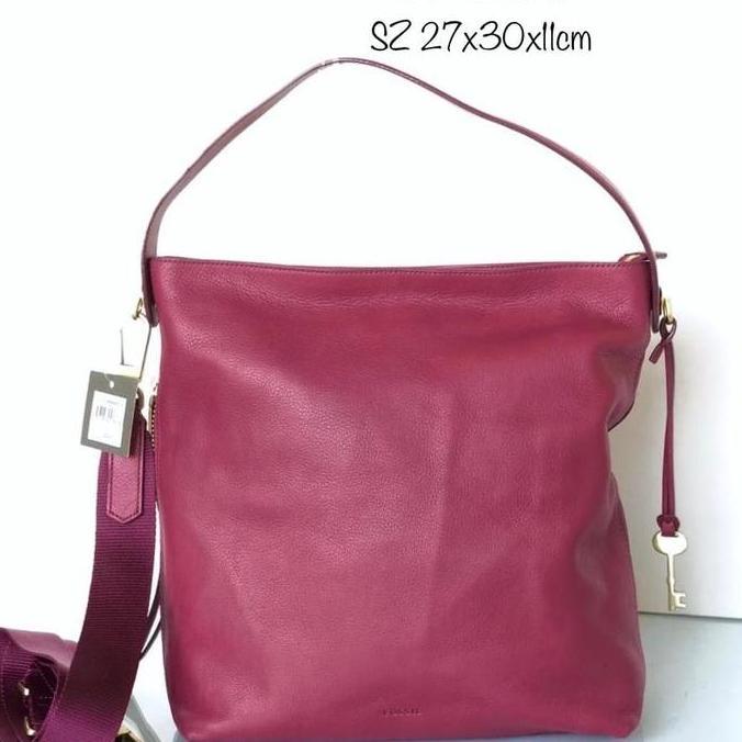 FOSSIL MAYA HOBO CRANBERRY