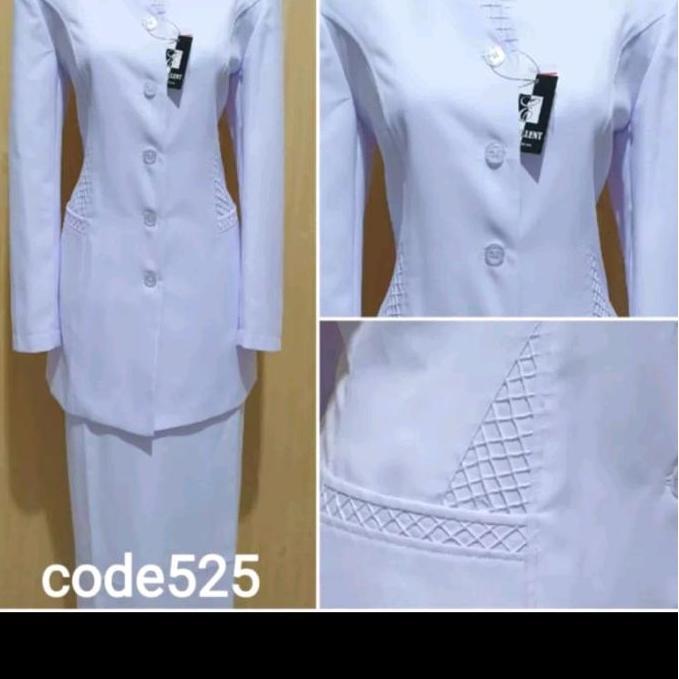 setelan baju kerja putih-putih/setelan putih hitam wanita/atasan wanita Celana