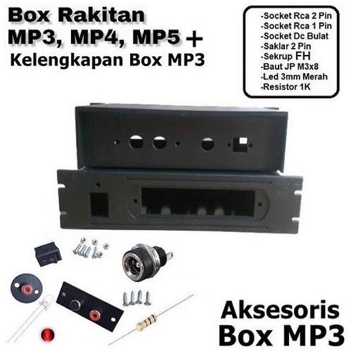 BOX AMPLI MINI MP3 PLAYER BLUETOOTH + AKSESORIS BOX BOK KOTAK PERLENGKAPAN AMPLIFIER MINI MP3 MP4 MP