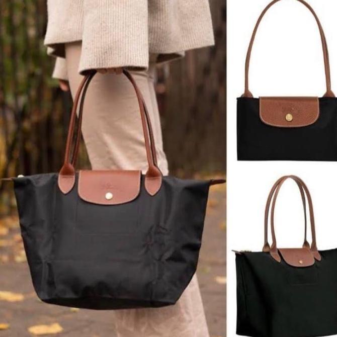 Longchamp le pliage classic small long handle black