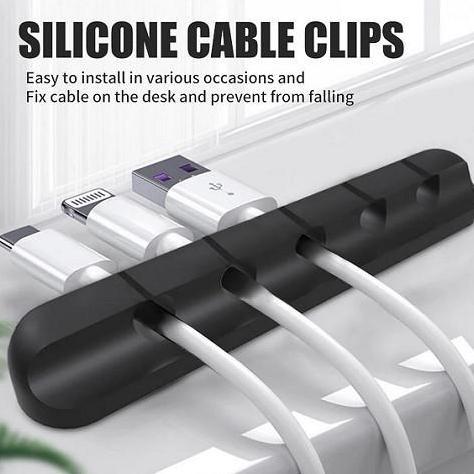 PENATA KABEL ORGANIZER CABLE CORD CLIP KLEM PENGAIT SILICONE PLUG HOLDER KABEL TEMPEL DINDING MEJA