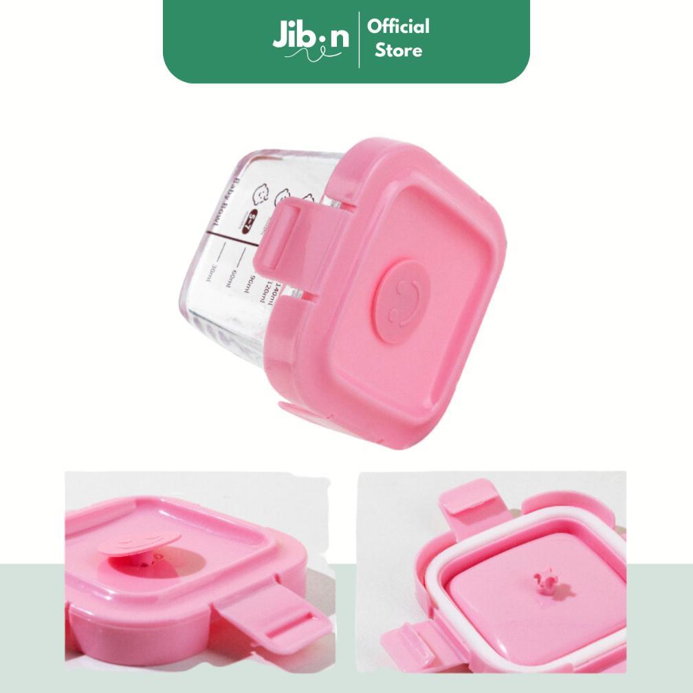 PROMO TERBARU [ JIBIN ] Tempat Mpasi Kaca 3PCS Wadah Mpasi Kaca Wadah Mpasi Tahan Panas BPA Free Foo
