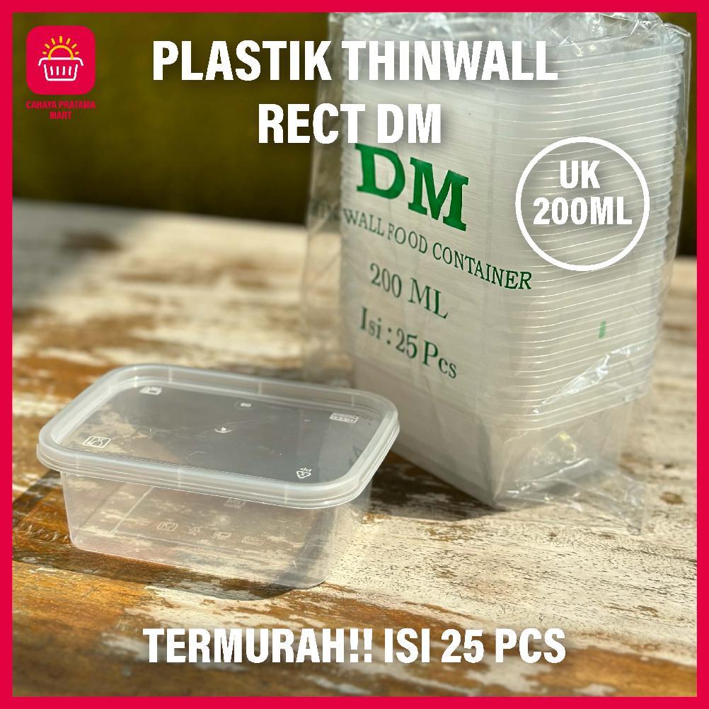 NEW BEST SALE THINWALL RECTANGLE / Kotak makan plastik BOX MIKA THINWALL WADAH + TUTUP TERMURAH  ISI