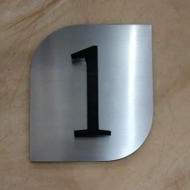 Nomor Rumah Stainless Steel Angka