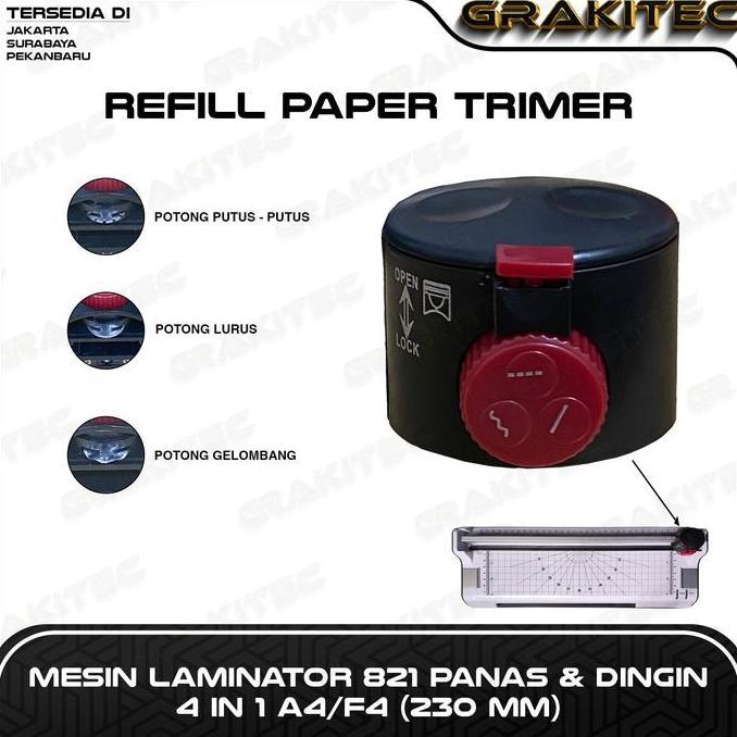 Grakitec Mesin Laminating A4/F4 (4In1) 230Mm (Bisa Laminating Panas Dan Laminasi Dingin, Untuk Ktp, 
