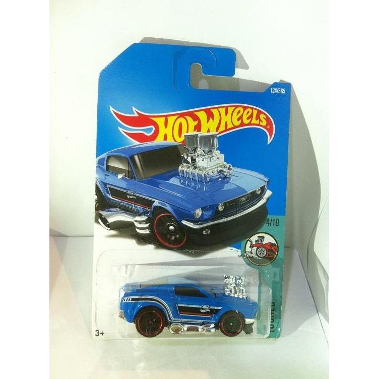 Hot Wheels. 2017 Tooned - 1968 Mustang 68. Blue MATTEL 2017