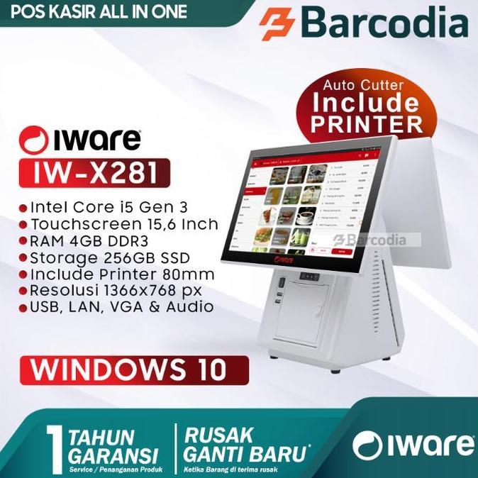 Mesin Kasir Pc Pos All In One Touchscreen Iware X280