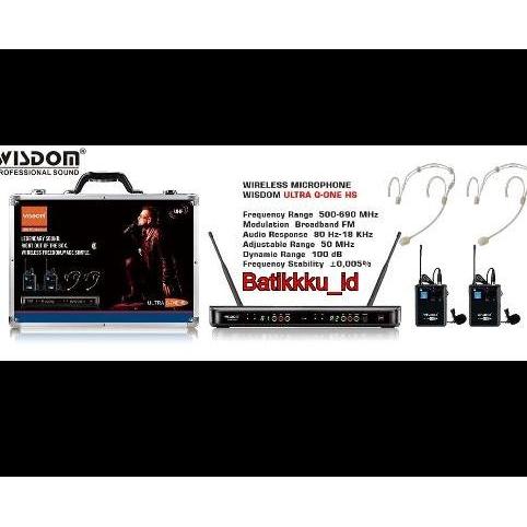 MIC WIRELESS WISDOM ULTRA Q ONE HS ORIGINAL FREE KOPER MIC HEADSET JEPIT CLIP ON ORIGINAL DAN TERPER