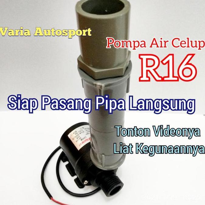 yanitrisemo - pompa air celup r16 dc 12v mini siap pasang 1/2 inch