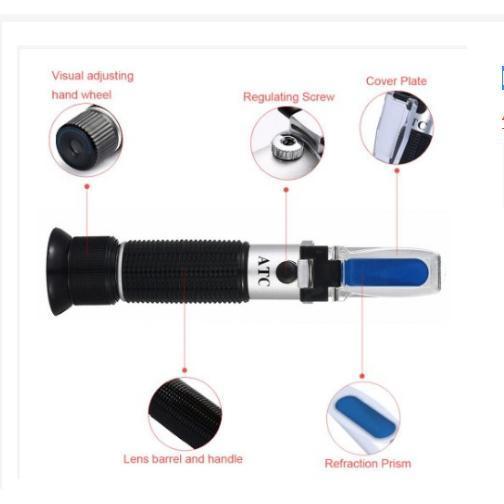 Refractometer Brix 0-32% Salinty Brix 0-28% & Salt Refractometer Original Dan Terpercaya