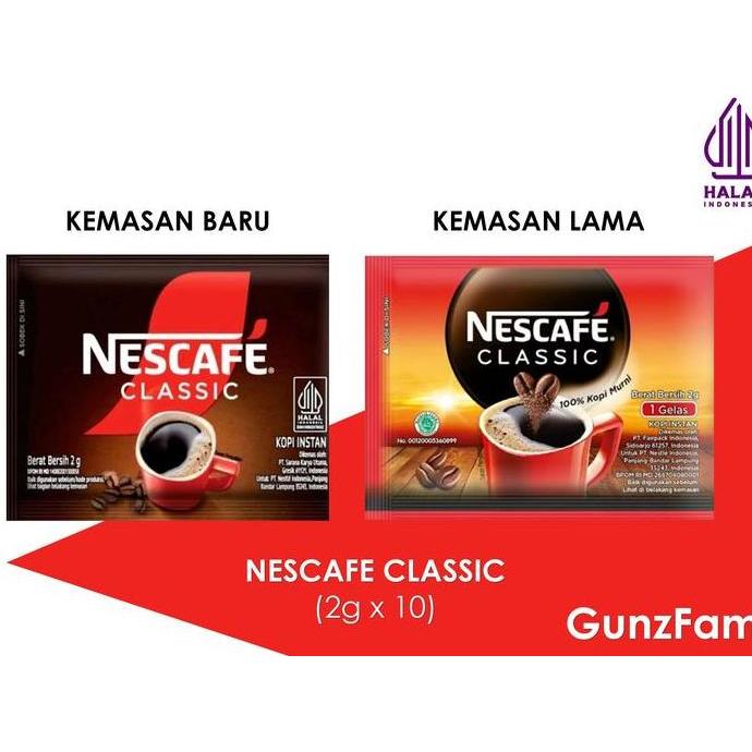 Nescafe Classic Sachet 2gr - 1 Pack isi 60 Sachet