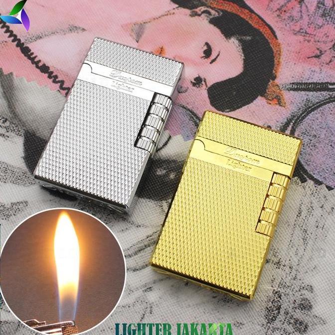 begionezz - korek api dupont gas steel tone fame lighter mf-897 original