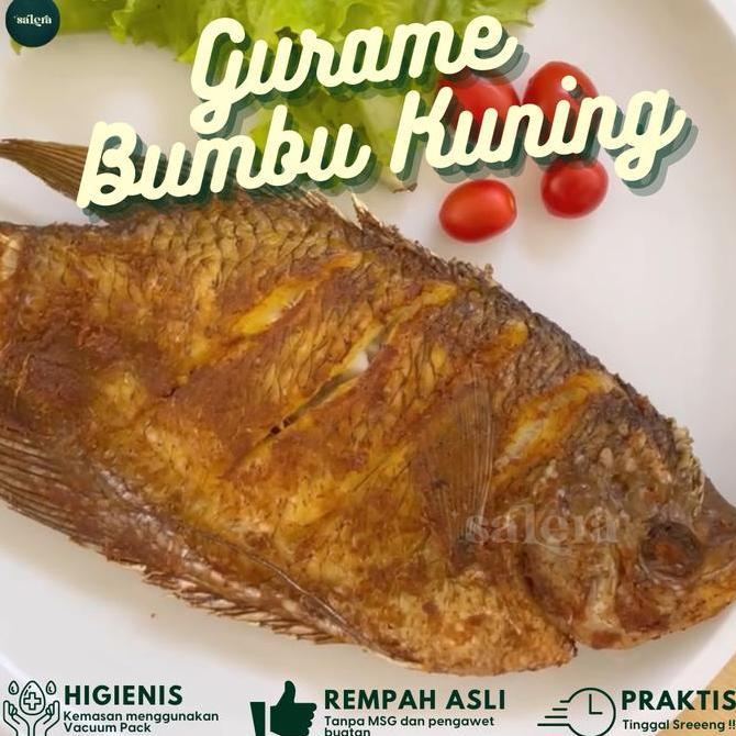 Ikan Gurame Ungkep Bumbu Kuning Gurih Vakum Frozen Siap Goreng 1 ekor