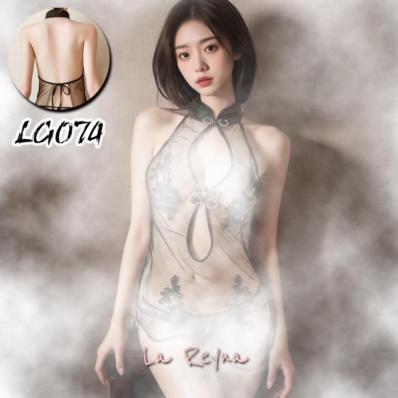 LAREYNA SET LINGERIE + CD SEXY FANTASY CHEONGSAM SHANGHAI TERAWANG LG074