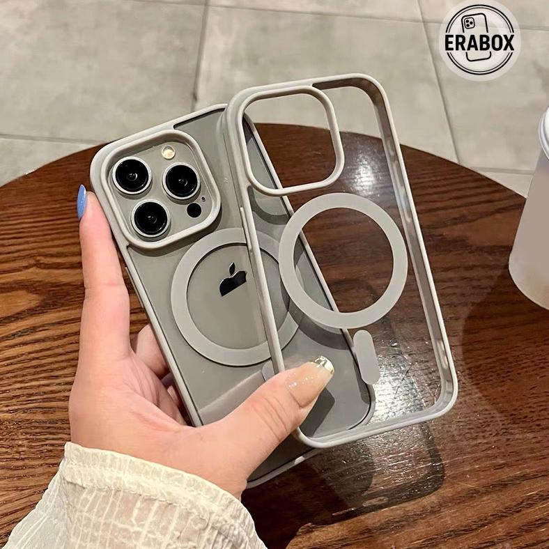 Cuci Gudang [+Packing Box] Seri 16 Desert - Natural Titanium Hybrid Clear Hd Magsafe Case Compatible