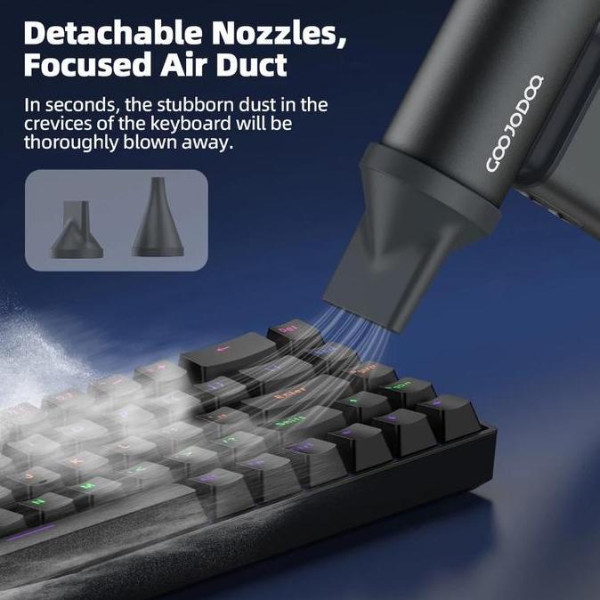 READY GOOJODOQ GFS009 3-in-1 Ultra High-Speed Premium Handheld Fan Up to 71000 RPM 6000 MAH LED Disp