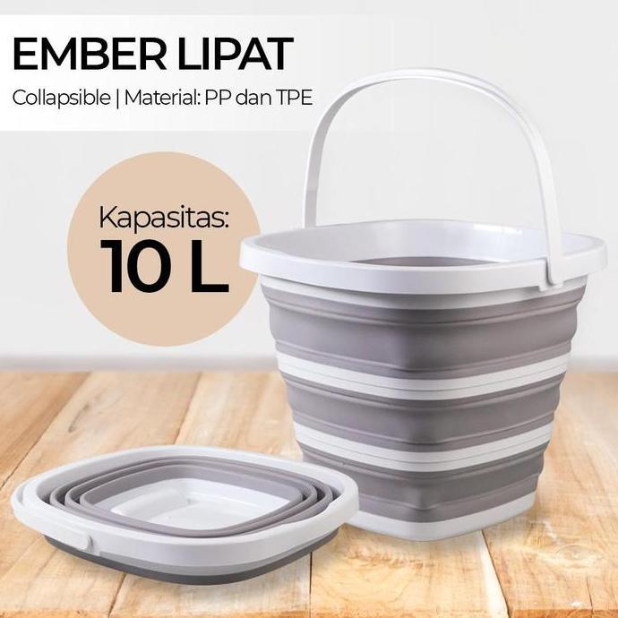 Ember Lipat KOTAK - Ember Lipat Portable - Ember Lipat Silicone - Folding Bucket Lipat