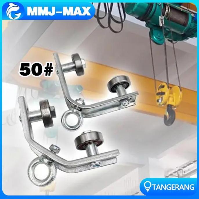 CALAVO Katrol Gantung Troli Hoist Takel/Katrol Suspensi Kabel Trolley Hanger