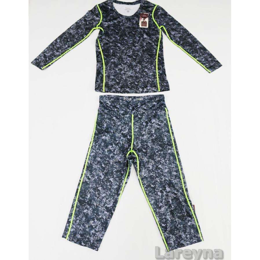 SETELAN BAJU OLAHRAGA SENAM WANITA MOTIF ARMY