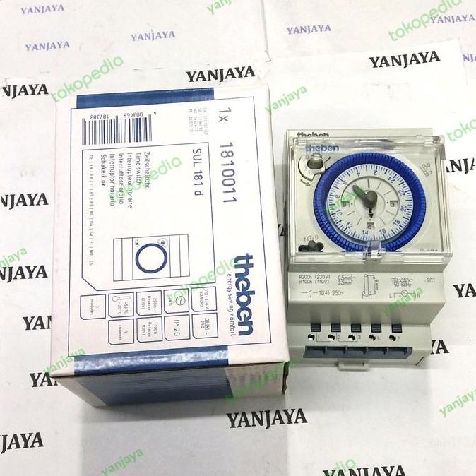 Kithch- Timer Theben Sul181D Timer 24Jam Timer Analog Manual Theben Sul181D