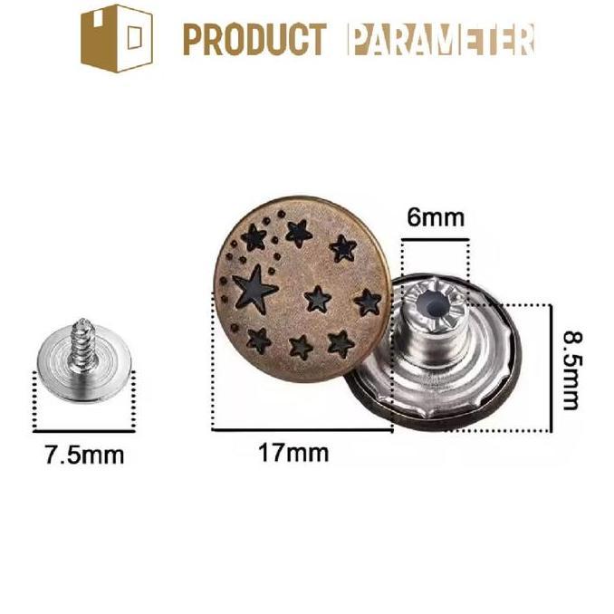 CALAVO kancing celana jeans kancing celana jeans original kancing pinggang  kancing jeans logam Tida