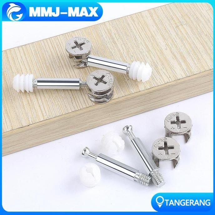 CALAVO 20 pcs/set Minifix Baut Knock Down Skrup/Minifix Baut Knock Down Skrup