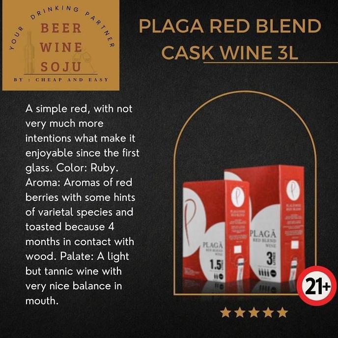 plaga cask 3 L red and white