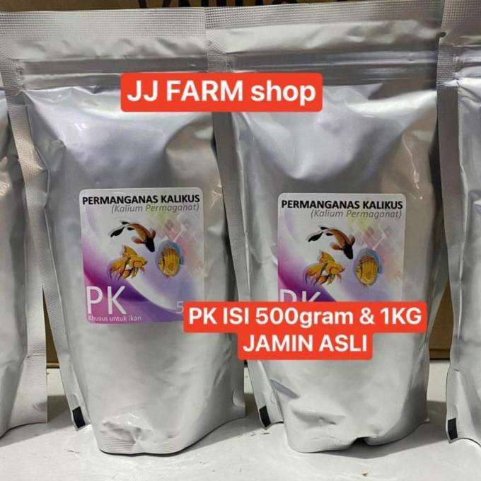 NEW PK obat ikan koi koki louhan permanganas kalikus kalium 500gr 1kg ASLI
