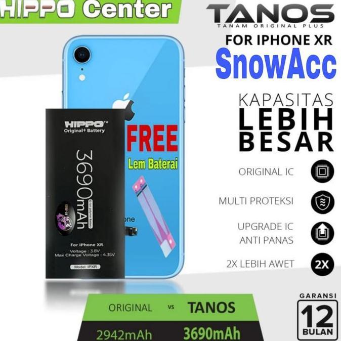 TERMURAH - Hippo Baterai iPhone XR Battery Hippo Tanos iPhone XR Double Power
