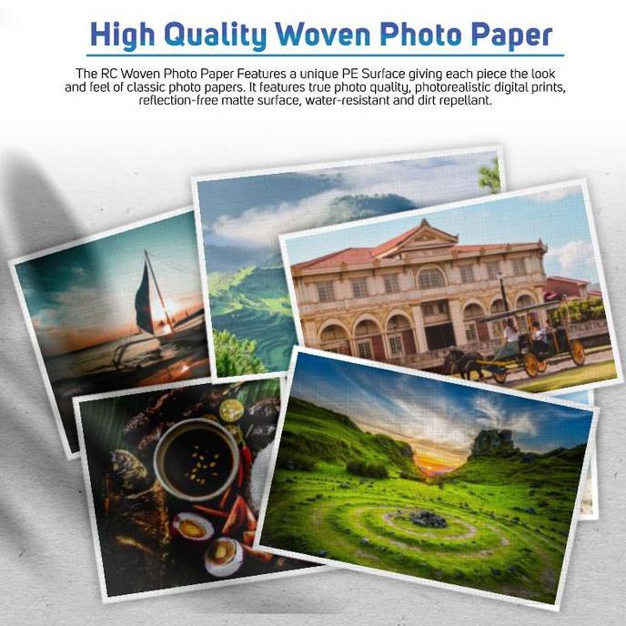 Populerstudioacc- Quaff Rc Woven Photo Paper 260Gsm 20 Lembar [A4/5R/4R/3R] - Kertas Foto Resin Taha