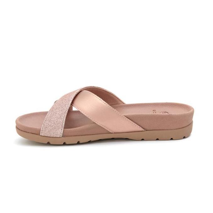 Scholl Remi Rose Gold Sandal Wanita