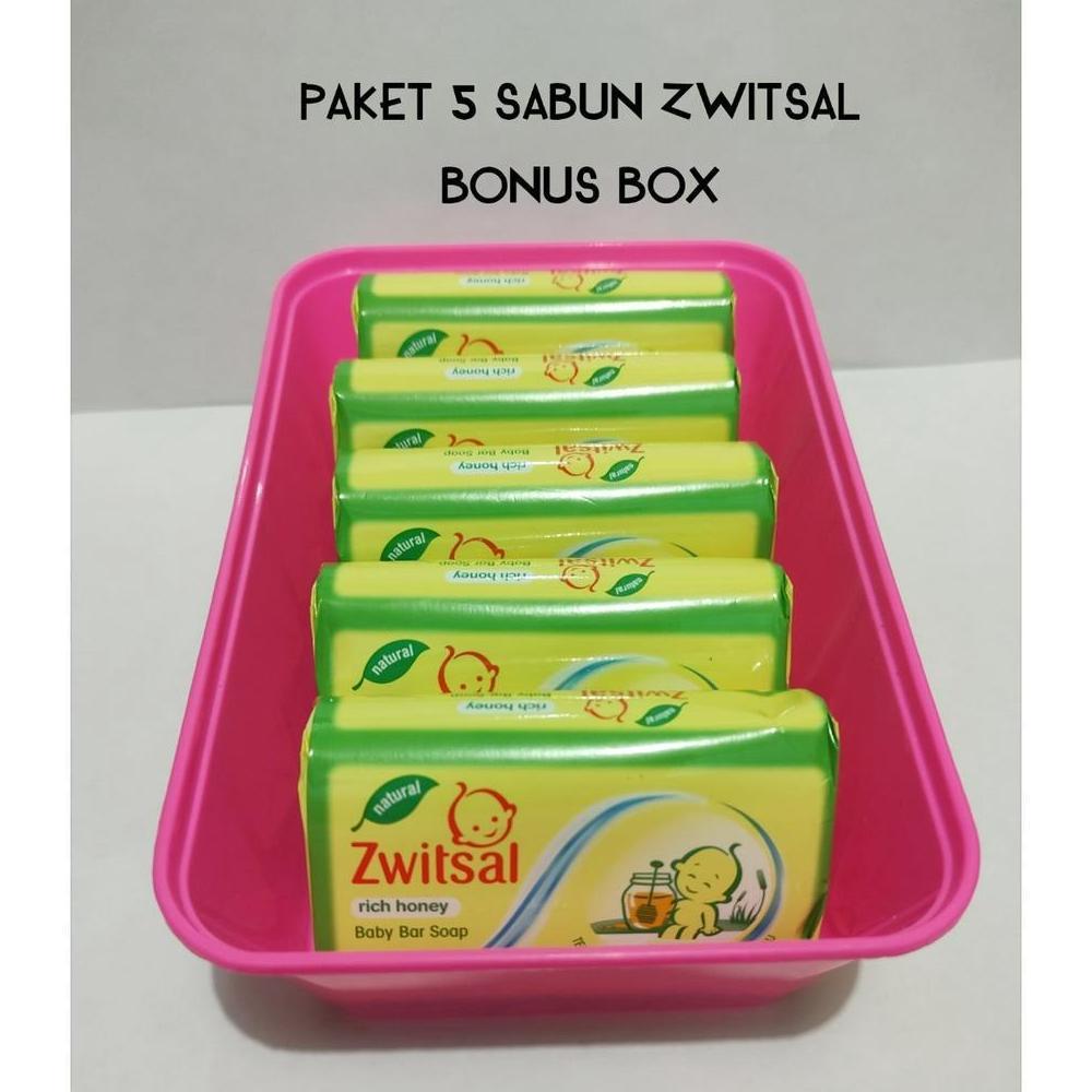 Murah Paket 5 Pcs Sabun Bayi Zwitsal Bonus Box