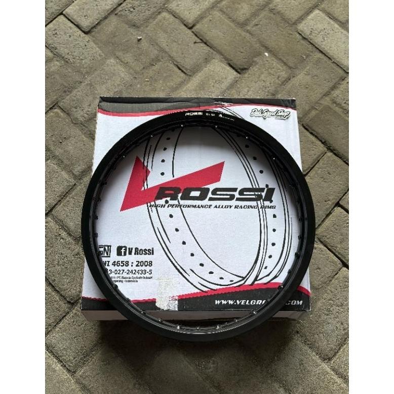 VELG RING 18 140 160 185 ROSSI VELK ROSSI 140 160 185 RING 18 HITAM GILAP BLACK GLOSSY ORIGINAL