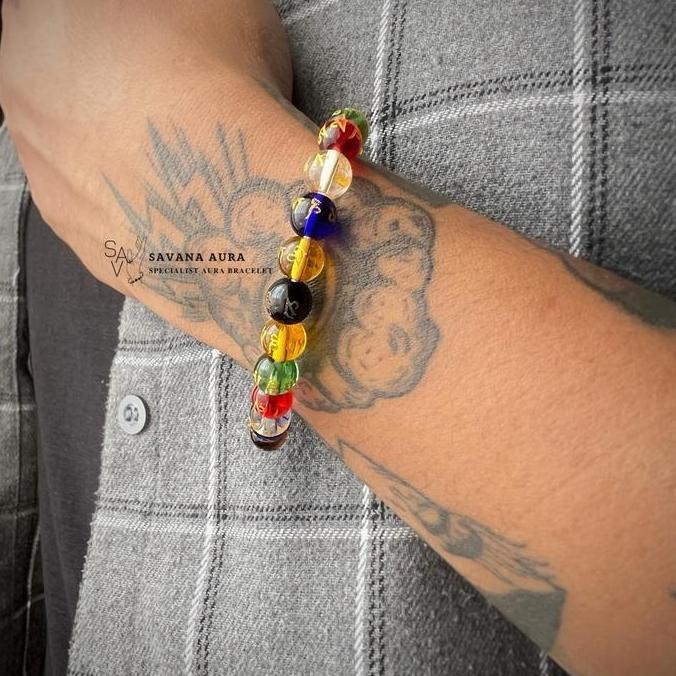 Bisainstan- Gelang Seven Cakra Dari Gabungan 7 Jenis Kristal Cakra