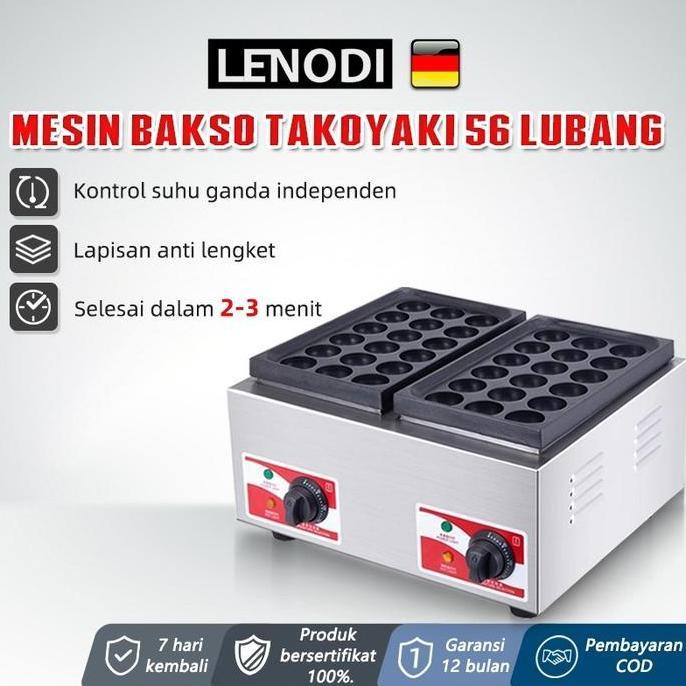 Mesin bakso takoyaki  Toko komersial mesin takoyaki bakso komersial mesin pemanas listrik panci gas 
