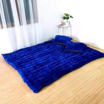 Kasur Gender/Karpet Gender/Surpet Gender Bulu Rasfur Halus Tebal dan Empuk Bonus 2 Bantal