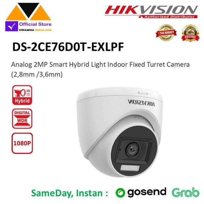 Analog Camera Indoor Hikvision DS-2CE76D0T-EXIPF 2MP Termurah