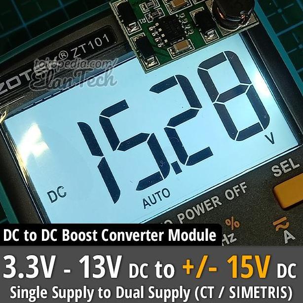 Terpopuler- Modul Converter Simetris 15V Dc Ct (+15 & -15V Dc) Single Supply To Dual / Bipolar +/-15