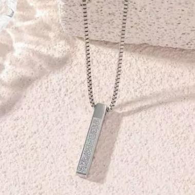 Bisainstan- Kalung Allah Muhammad Ayat  Tulisan Arab Titanium Tidak Pernah Pudar Kalung Lafadz Allah