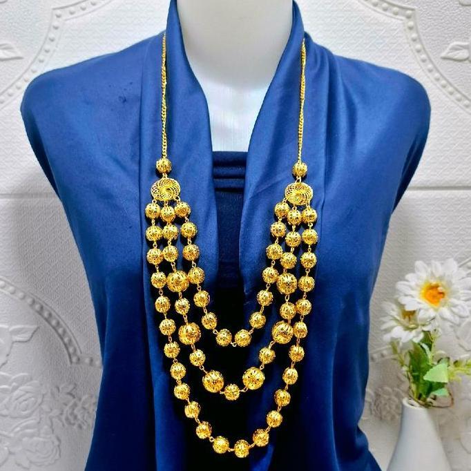 Bisainstan- Aksesoris Etnik Aloy Rodium Chrom Masdesign Exclusive Pengantin Minang Kalung Bugis