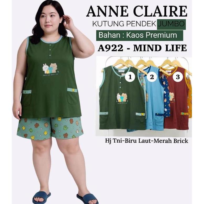 Setelan Dewasa HPY Kutung - Celana Pendek Jumbo / Big size XL / 2L (Kancing 3) Anne Claire BabyDoll 