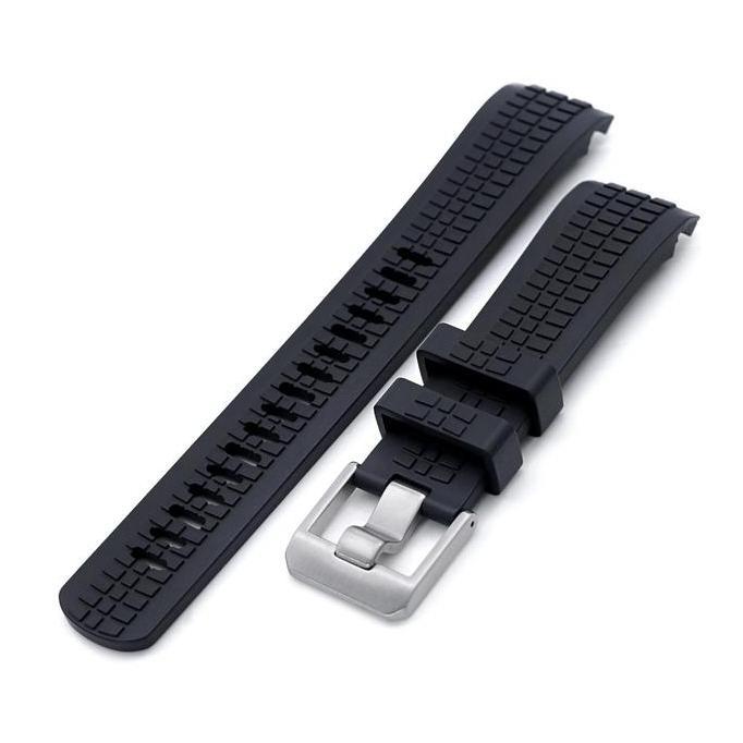 22mm CRAFTER BLUE CB11 Rubber Strap HITAM for Seiko 5 SRPD SKX007
