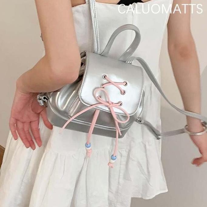 CALUOMATTSTas punggung kulit asli untuk wanita versi Korea | Tas tangan wanita yang stylish dan mani