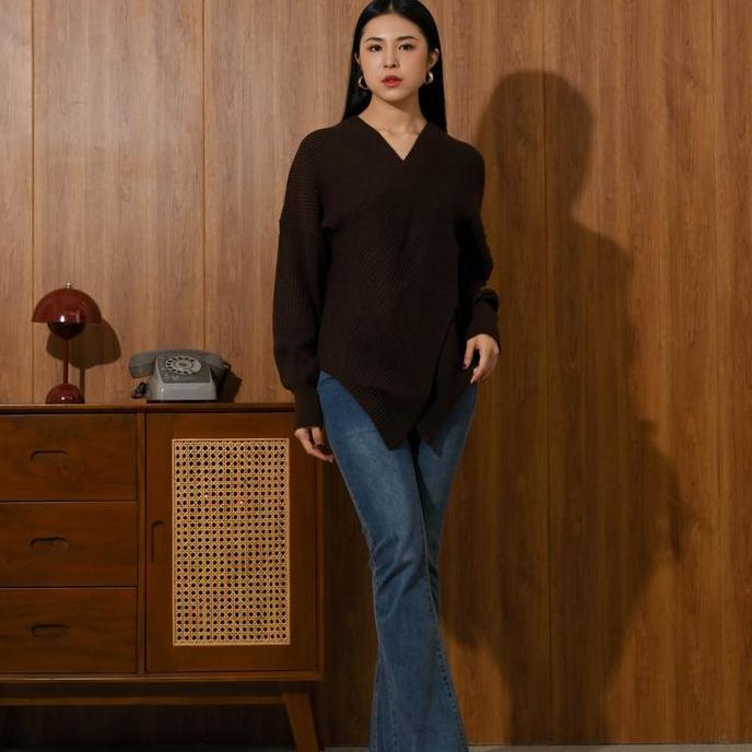 Outfitkekinian- Suetercloth - Irene Sabrina Sweater Premium / Sweater   Basic / Knit Top Wanita / Sa